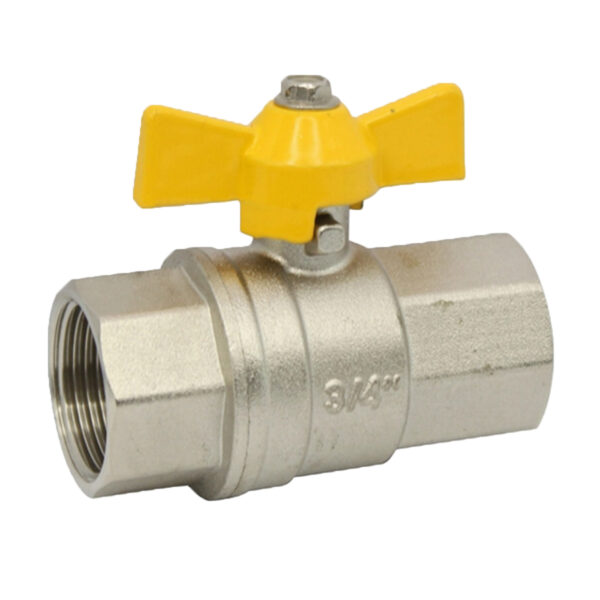BW-B137 Brass gas valve with yellow T handle (1)