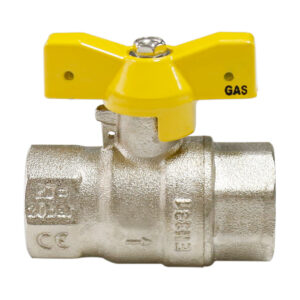 BW-B137 Brass gas valve with yellow T handle (2)