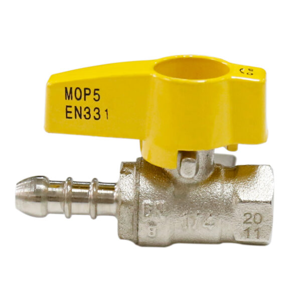 BW-B138 Brass gas valve with T handle F x barb (2)