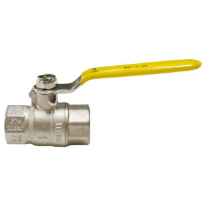 БВ-Б144 Вентил за гас од месинга са жутом дугачком челичном ручком (2)
