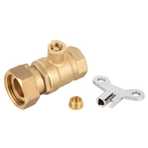 BW-L27 brass lock valve Female x Swivel nut with key (4)