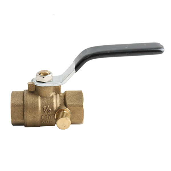 BW-LFB10 brass ball valve with drain (2)