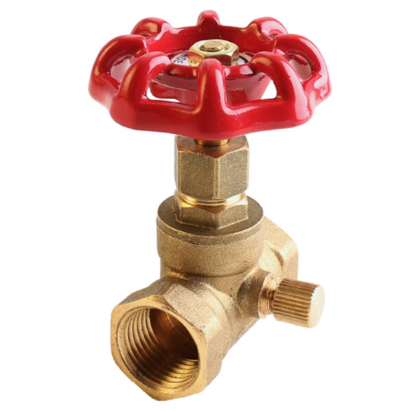 BW-LFS02 lead free brass stop valve with drain (2)