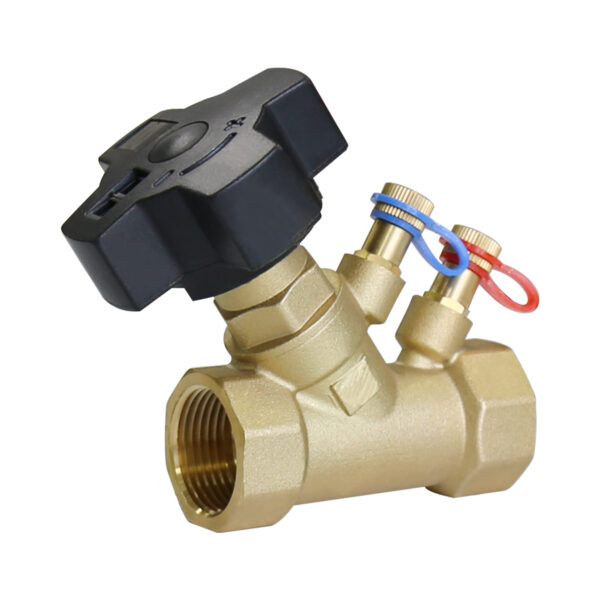 BW-V09 Brass balance valve with black handle (2)