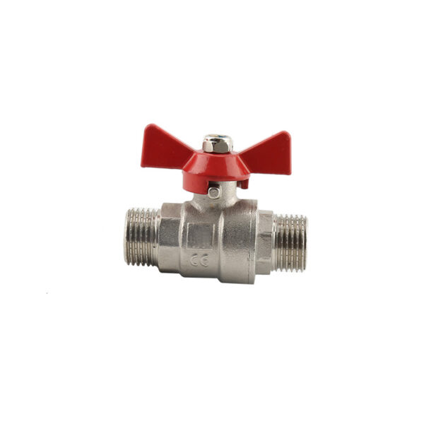 BW B16 Brass Ball Valve With Butterfly Handle MxM (1)
