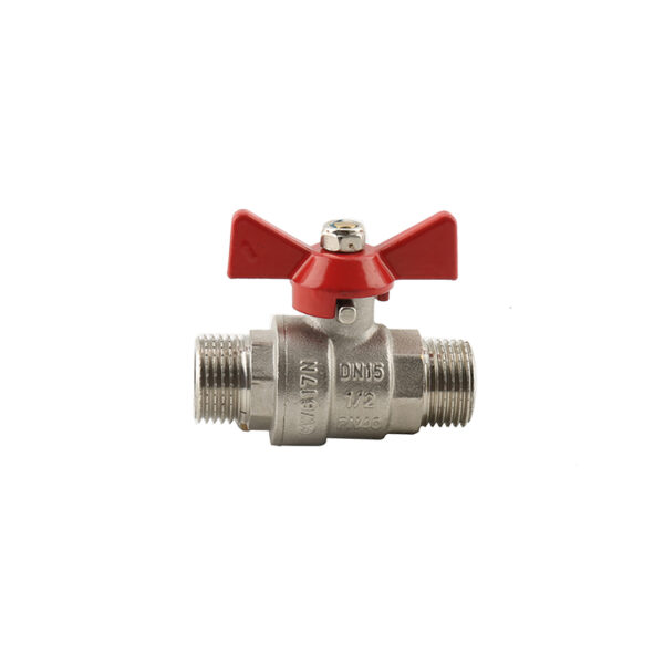 BW B16 Brass Ball Valve With Butterfly Handle MxM (3)