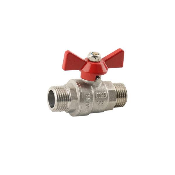 BW B16 Brass Ball Valve With Butterfly Handle MxM (4)