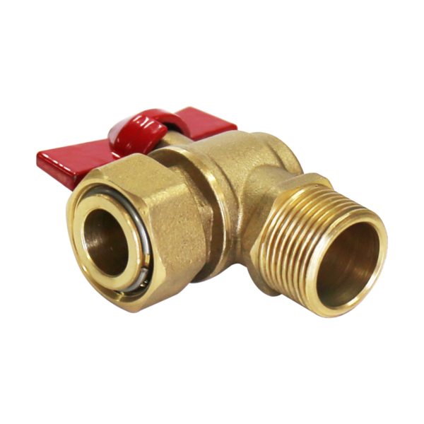 BW B80 Brass Angle Ball Valve With Red Butterfly Handle (3)