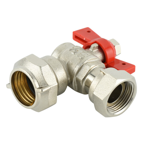 BW B81A Brass Angle Ball Valve Nickel Plated For PE Pipe (2)