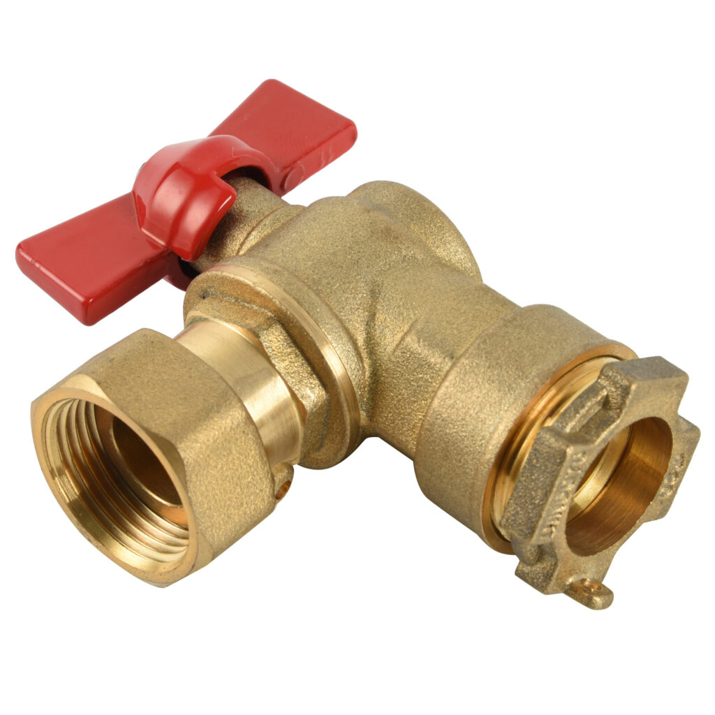 Bw B81b Natural Brass Angle Ball Valve For Pe Pipe Bmag Valves Bestway