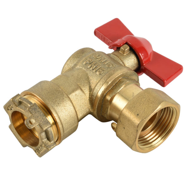 BW B81B Natural Brass Angle Ball Valve For PE Pipe (5)