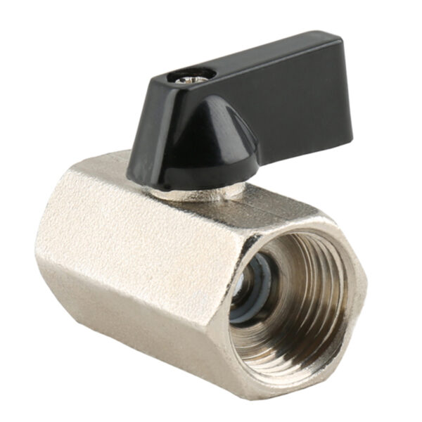 BW B102N Brass Mini Ball Valve With Nickel Plated FXF (2)