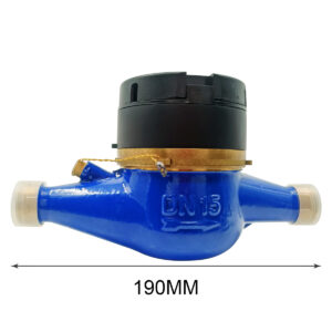 Contatore per acqua a getto multiplo in ottone da 15 mm con lunghezza 190 mm (2)