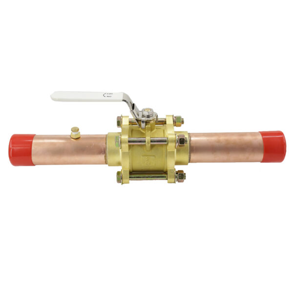 3 Pieces Brass Ball Valve Assembly With Copper Tube (3)