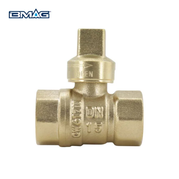 BW L07B S Brass Lockable Valve Female To Female Square Handle (3)