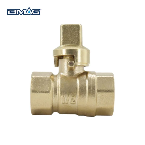 BW L07B S Brass Lockable Valve Female To Female Square Handle (4)