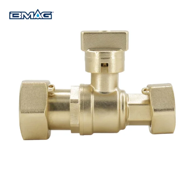 BW L07C F SS Brass Lockable Valve Both Swivel Nut Ends For South America Market (3)