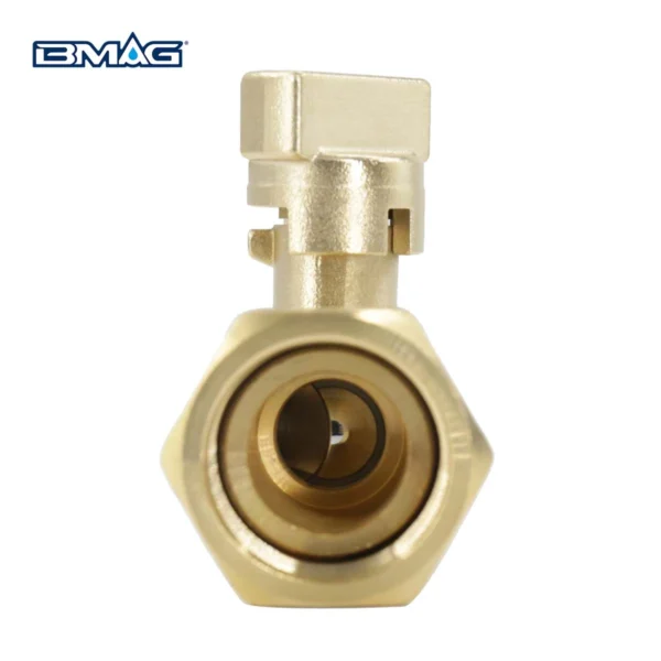 BW L07C F SS Brass Lockable Valve Both Swivel Nut Ends For South America Market (6)