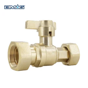 BW L07C L SS Brass Lockable Valve Both Swivel Nut Ends With Long Handle 01