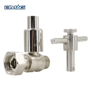 BW L09A H Magnetic Locking Ball Valve Chrome Plated Lock Head And Nickel Plated Body With Key 02