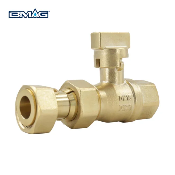 BW L13A F EX Brass Locking Valve Female X Extension Nut 2