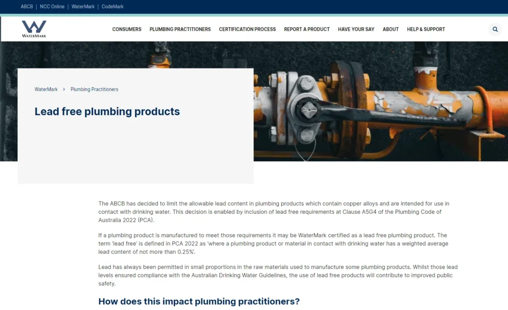 Lead Free Plumbing Products