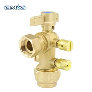 Brass Lockable Angle Ball Valve With PE Pipe Fitting 2