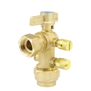 BW L02A DR Brass Lockable Angle Ball Valve With PE Pipe Fitting 2