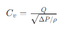 Cv Formula For Valve